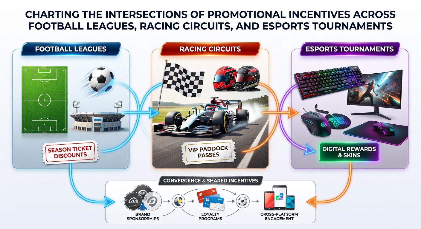 Overview of promotional overlaps between football leagues, racing circuits, and esports tournaments on major betting platforms