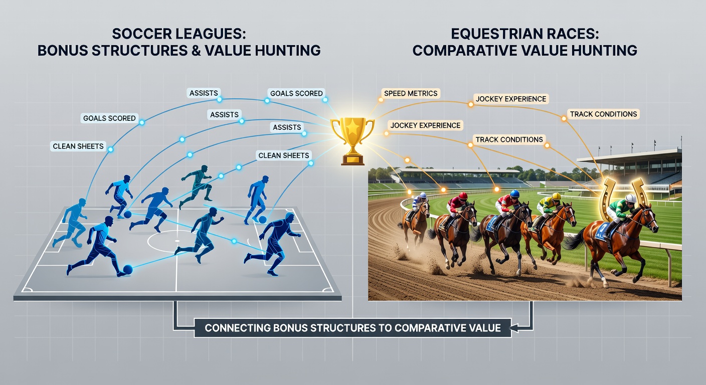 Detailed view of odds comparison screen highlighting value bets in soccer and horse racing markets