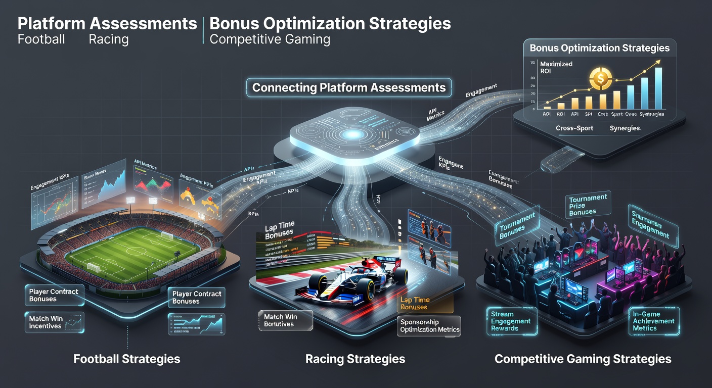 Betting platform dashboard showing assessment metrics for football, racing, and esports promotions