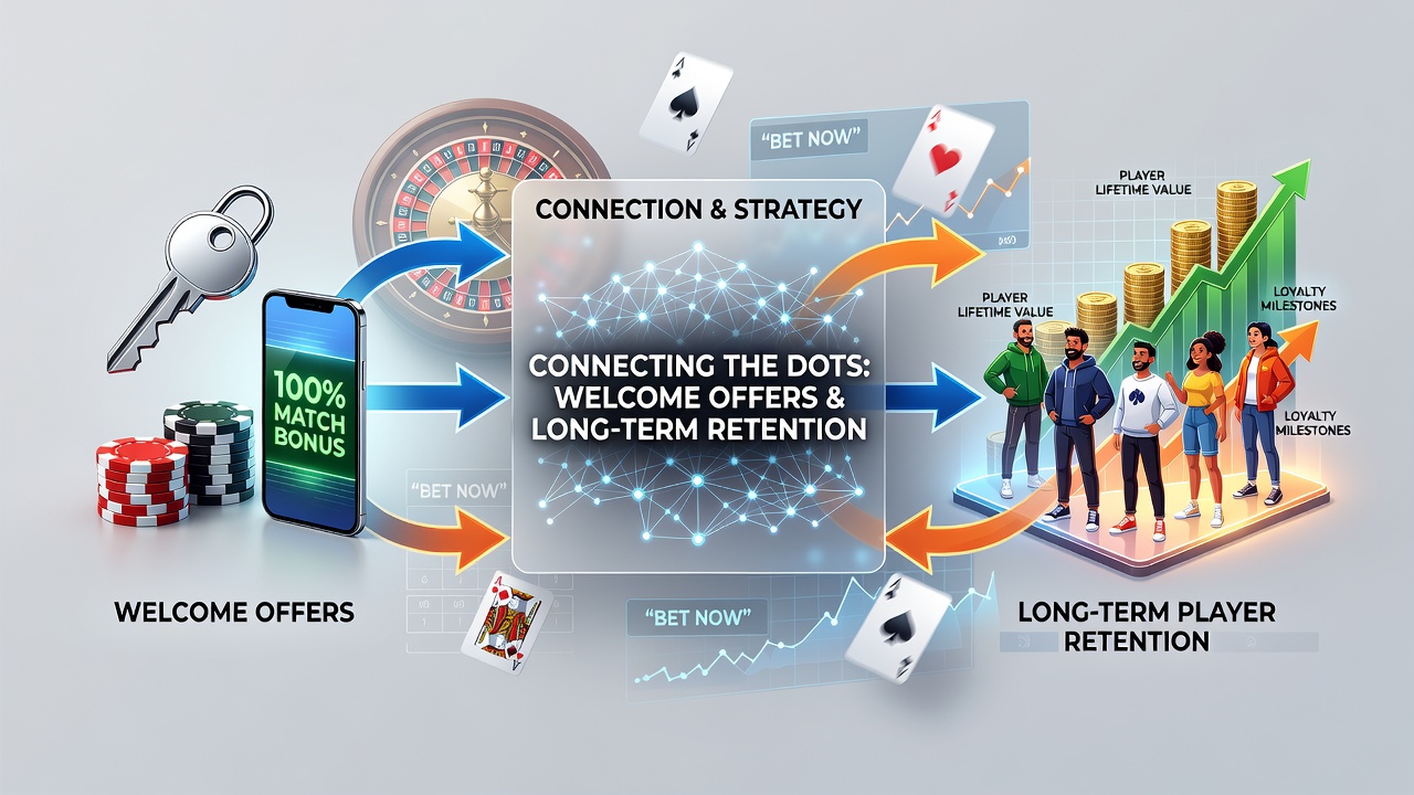 Analytics dashboard showing player retention curves after welcome offers in a competitive betting environment