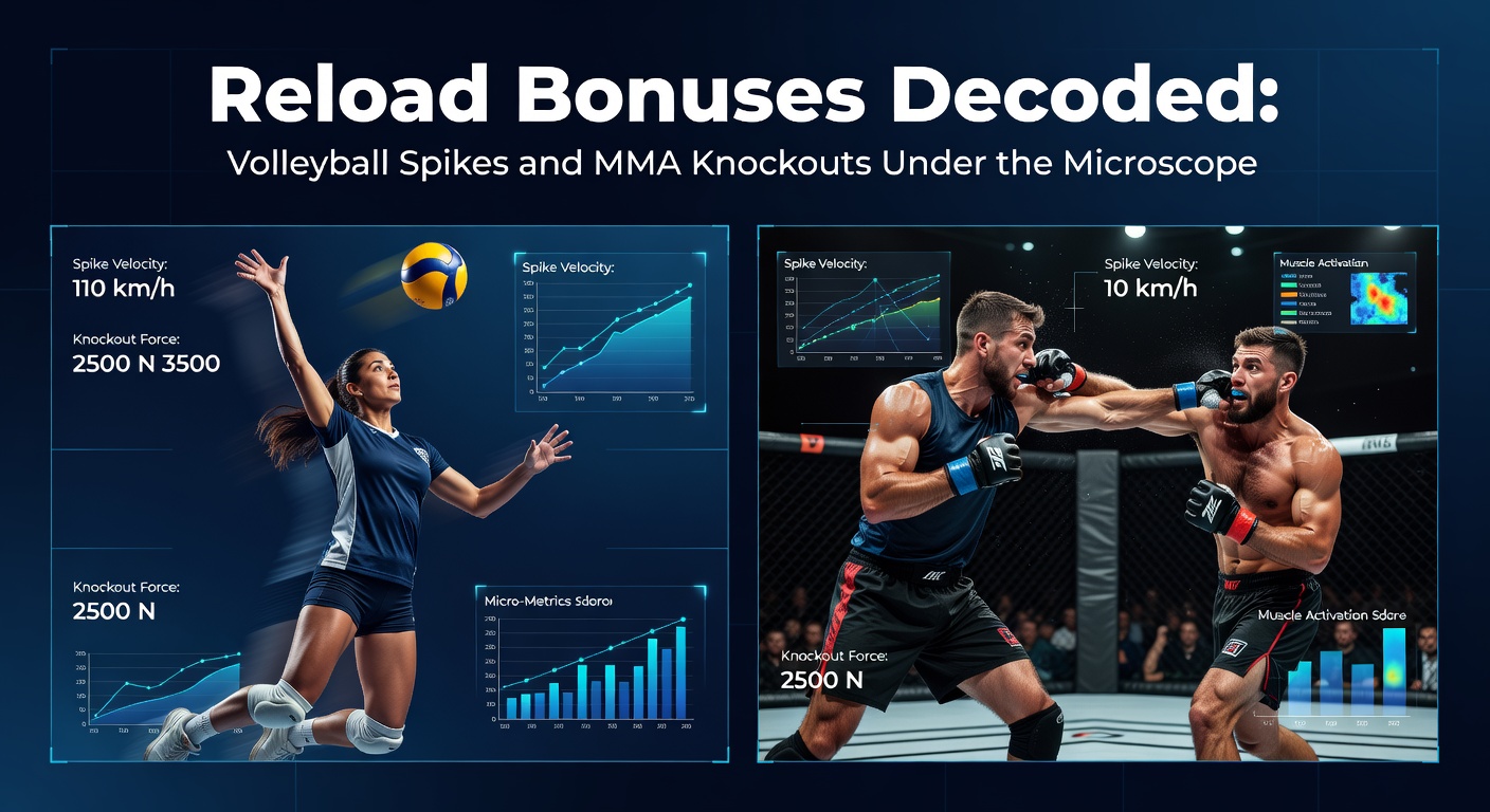 Dynamic action shot of a volleyball player spiking teh ball during an intense match, highlighting the speed and precision bettors target with reload bonuses