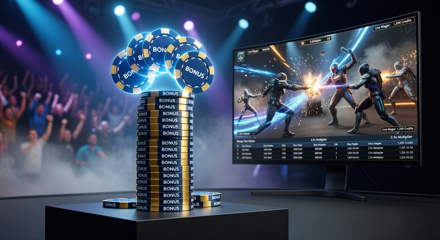 Vibrant digital graphic showing poker chips transforming into esports controllers amid glowing betting odds screens